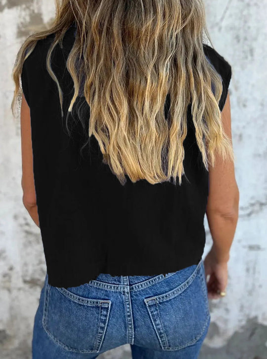Chemise à Manches Courtes en Lin pour Femmes Grande Taille 7