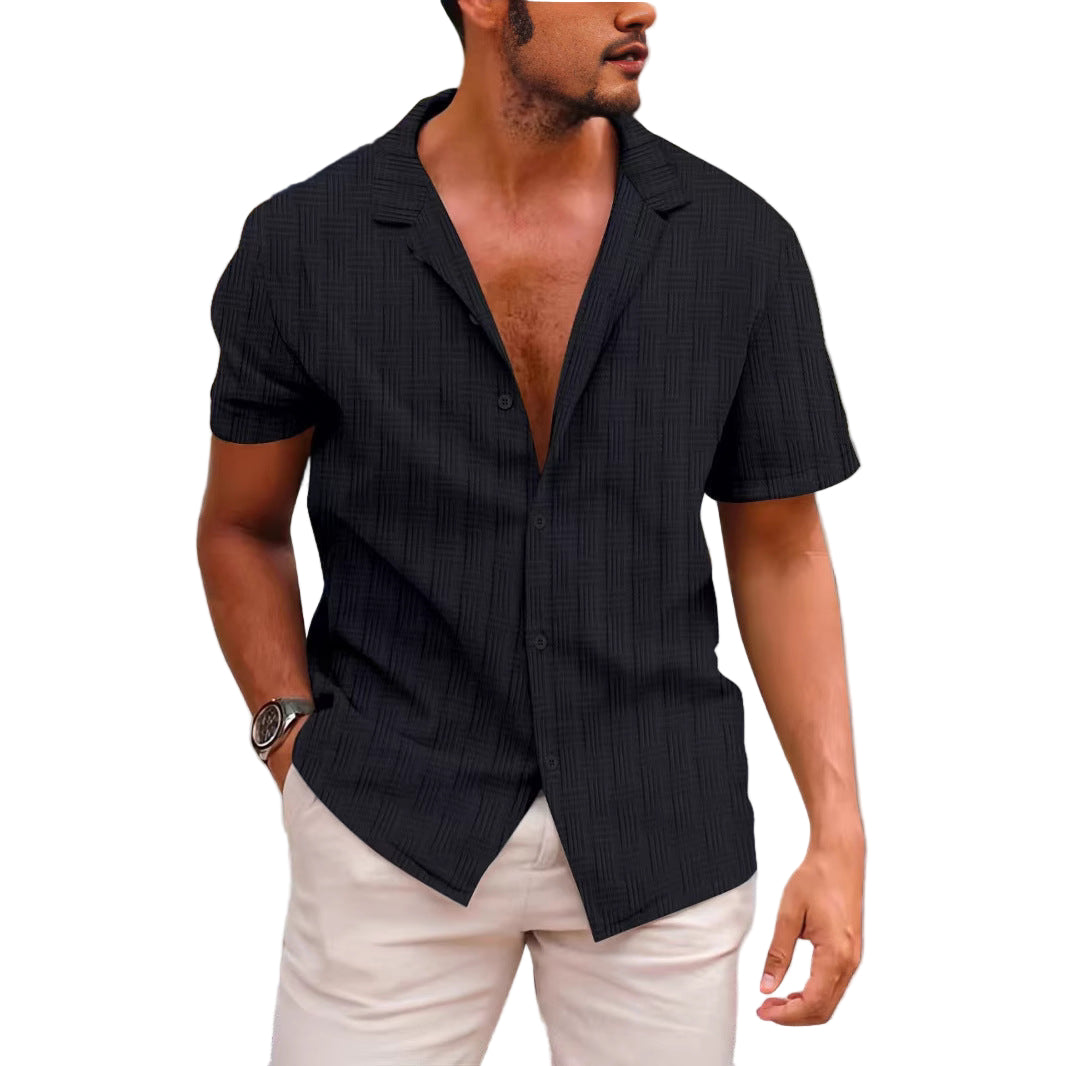 Chemise à Manches Courtes pour Hommes - Coupe Classique - Style Décontracté 0