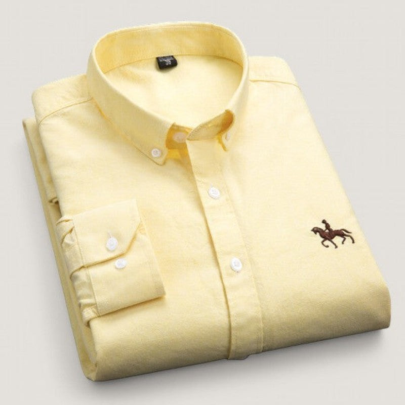 Chemise à Manches Longues pour Homme Coupe Sur Mesure en Coton 1