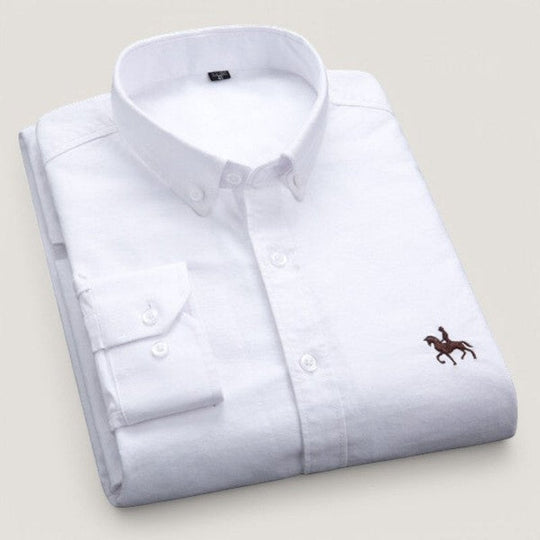 Chemise à Manches Longues pour Homme Coupe Sur Mesure en Coton 10