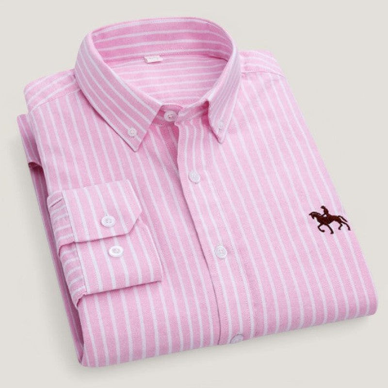Chemise à Manches Longues pour Homme Coupe Sur Mesure en Coton 2