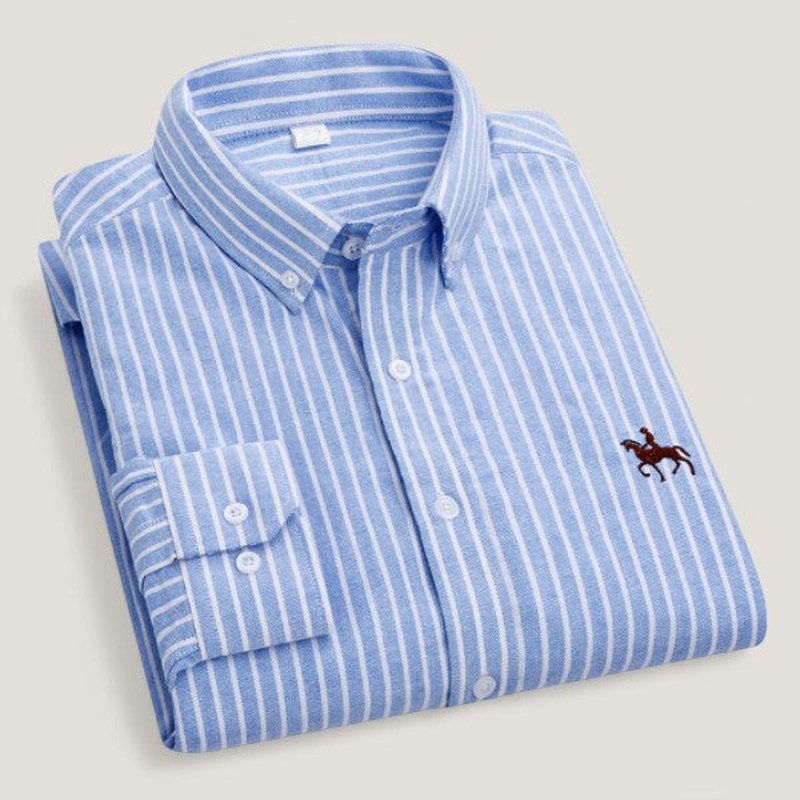 Chemise à Manches Longues pour Homme Coupe Sur Mesure en Coton 5