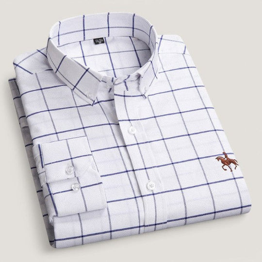 Chemise à Manches Longues pour Homme Coupe Sur Mesure en Coton 6
