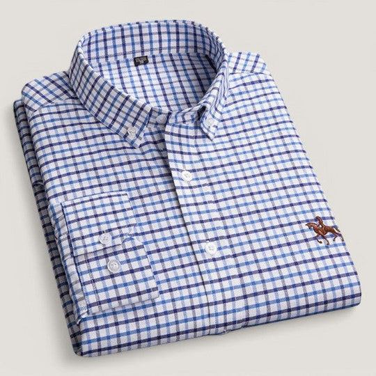 Chemise à Manches Longues pour Homme Coupe Sur Mesure en Coton 7