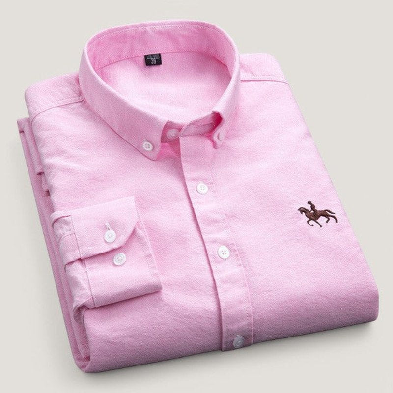 Chemise à Manches Longues pour Homme Coupe Sur Mesure en Coton 9