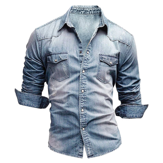 Chemise à Manches Longues pour Hommes avec Fermeture Boutonnée 0