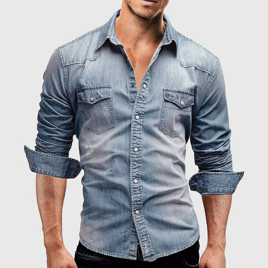 Chemise à Manches Longues pour Hommes avec Fermeture Boutonnée 1