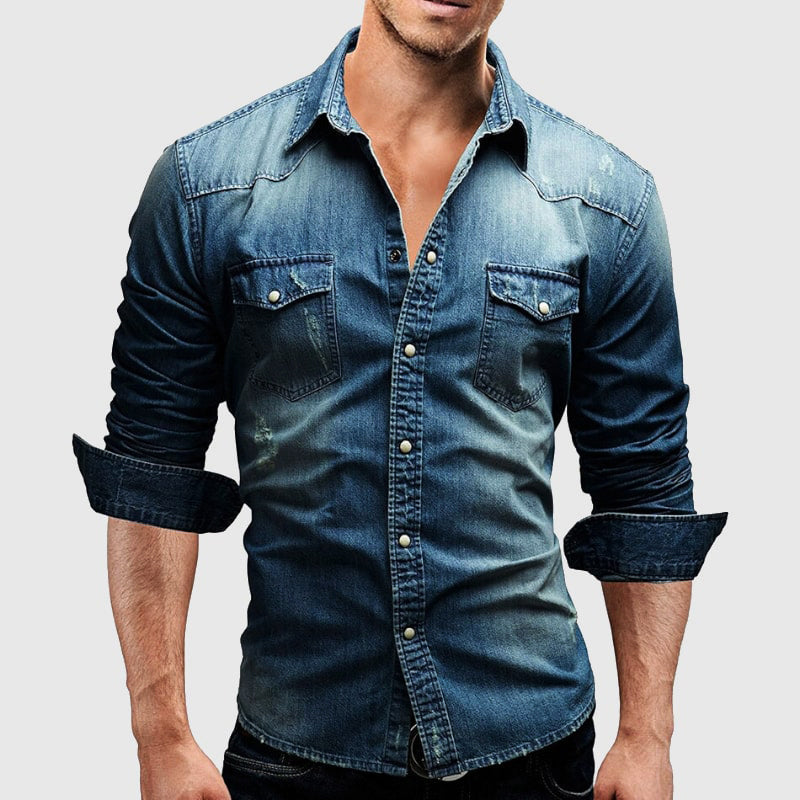 Chemise à Manches Longues pour Hommes avec Fermeture Boutonnée 2