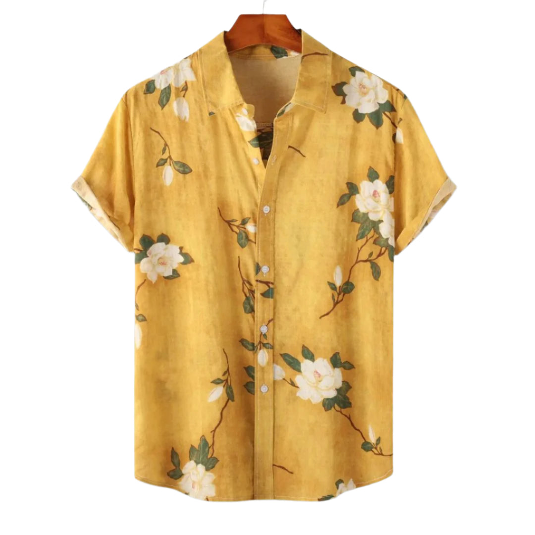 Chemise à fleurs pour femmes style décontracté en tissu léger 0