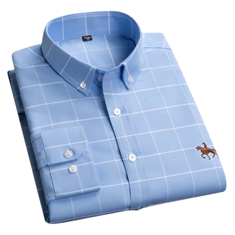 Chemise à manches longues pour homme classique en coton 0