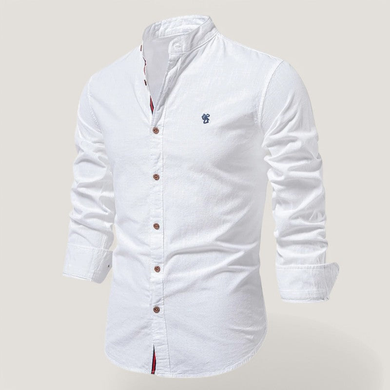 Chemise à manches longues pour homme en tissu léger 1