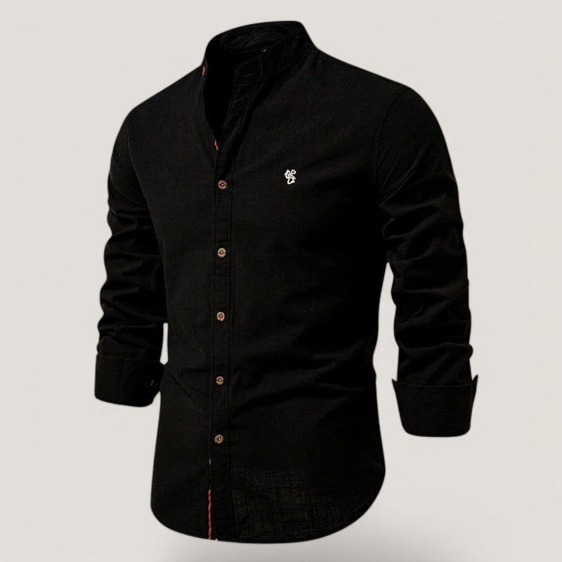 Chemise à manches longues pour homme en tissu léger 5