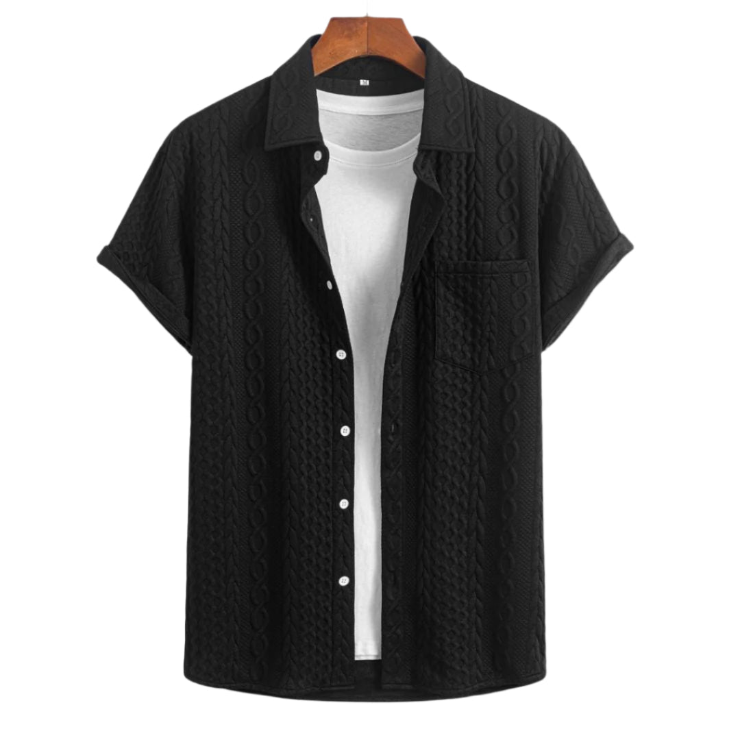 Chemise côtelée pour homme en tricot 0