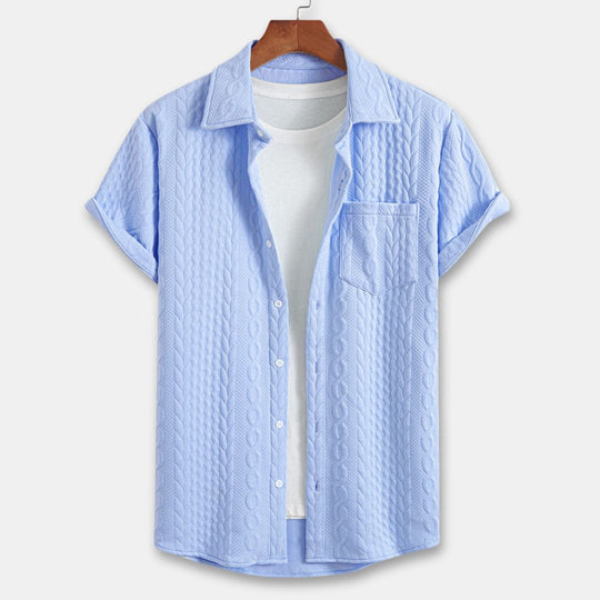 Chemise côtelée pour homme en tricot 1