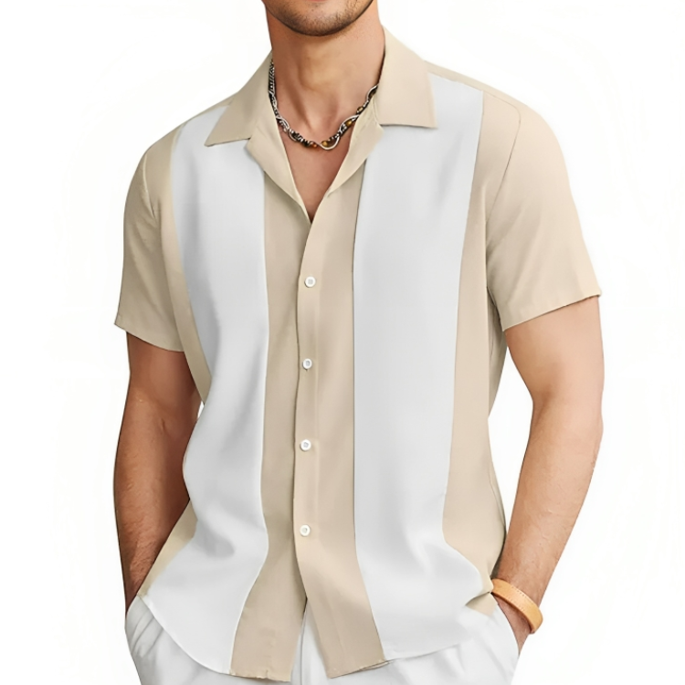 Chemise d'été décontractée pour homme en polyester léger 1