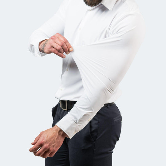 Chemise de Costume pour Hommes à Manches Longues Coupe Moderne 3
