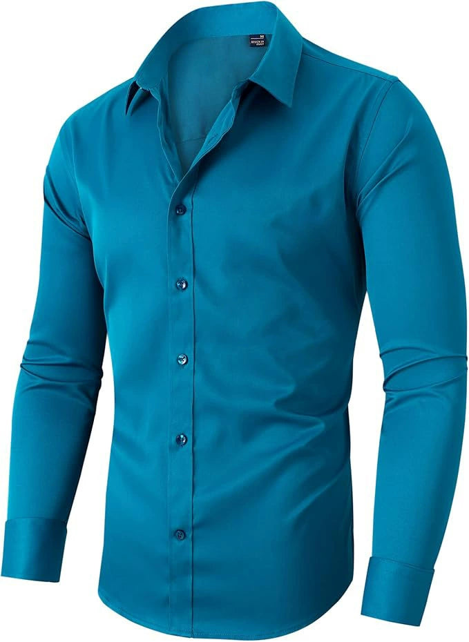Chemise de Costume pour Hommes à Manches Longues Coupe Moderne 8