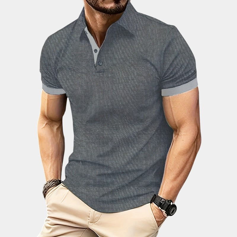 Chemise de Golf Ajustée Homme Polyester Respirant 7