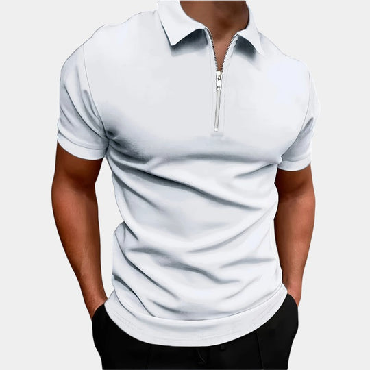 Chemise de Golf Zippée Homme Confortable en Polyester 2