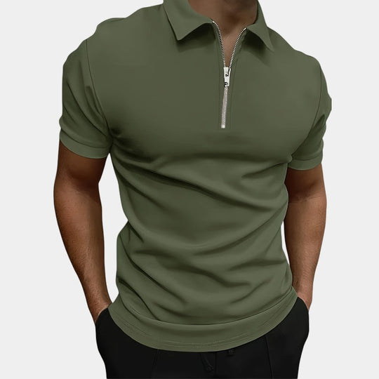 Chemise de Golf Zippée Homme Confortable en Polyester 3