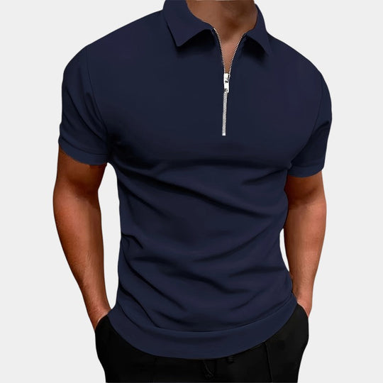 Chemise de Golf Zippée Homme Confortable en Polyester 6