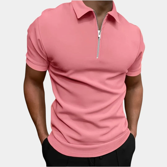 Chemise de Golf Zippée Homme Confortable en Polyester 7