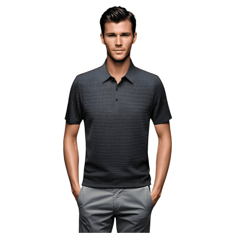 Chemise de golf homme à manches courtes en nylon respirant 0