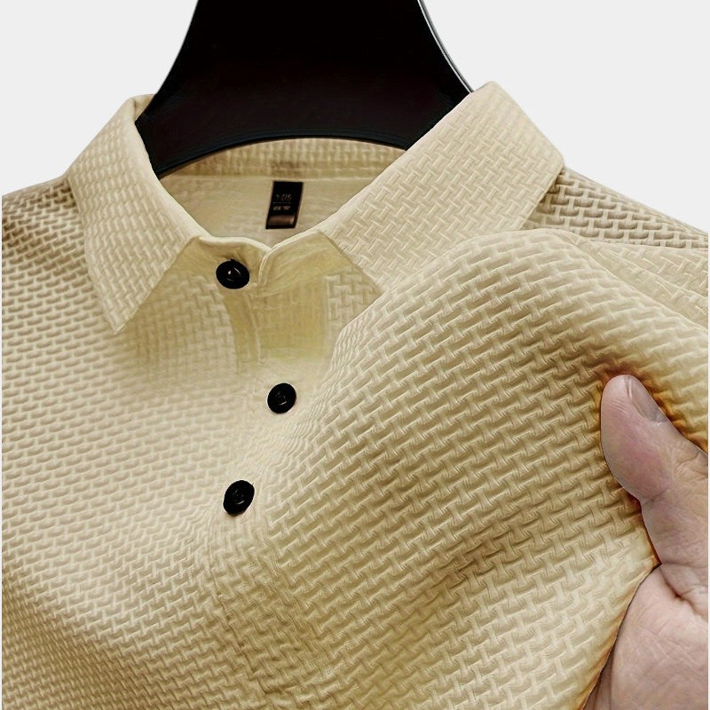 Chemise de golf homme à manches courtes en nylon respirant 5