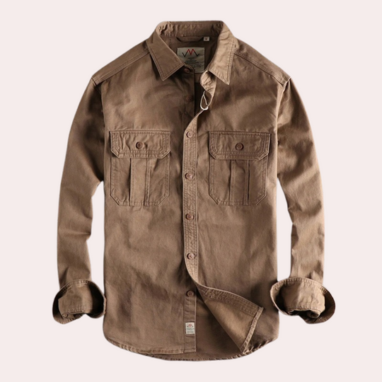 Chemise décontractée à manches longues pour homme 1