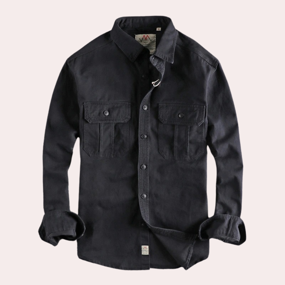 Chemise décontractée à manches longues pour homme 2
