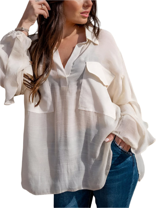 Chemise en Lin Coton à Manches Longues pour Homme 0