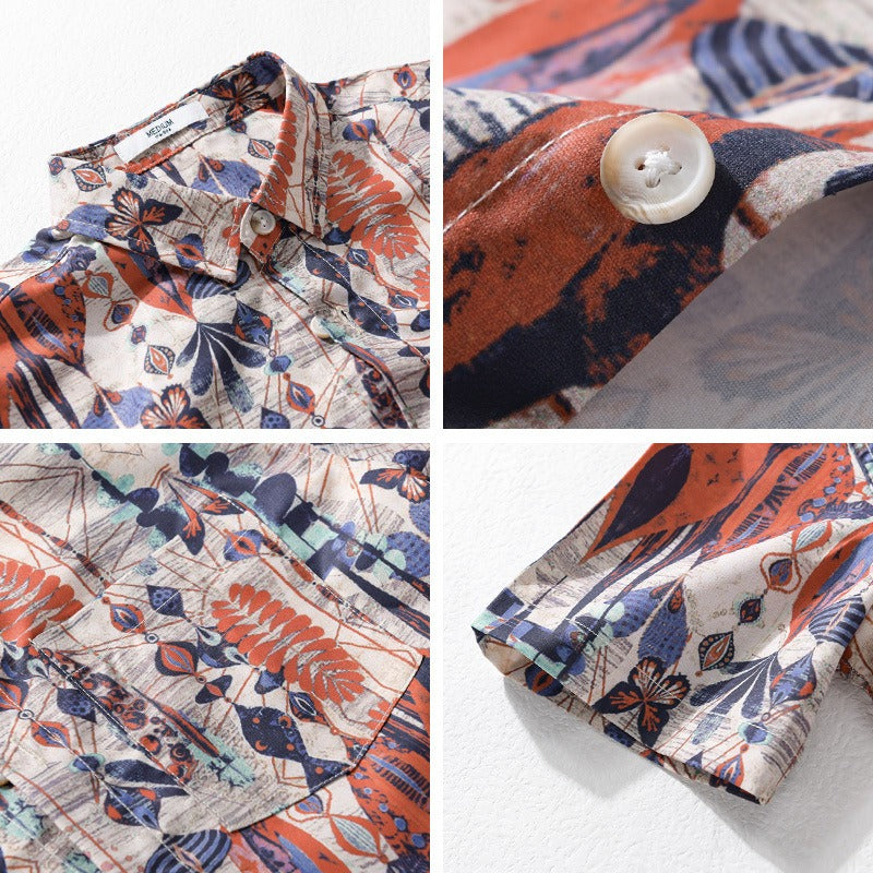 Chemise pour Homme Portofino en Coton et Lin 3
