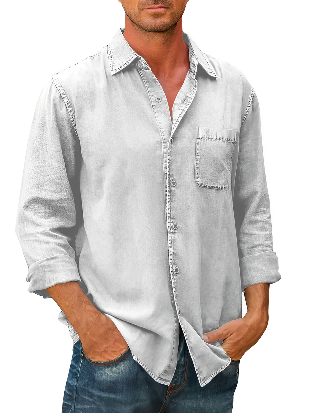 Chemise pour Homme à Manches Longues Classique 1