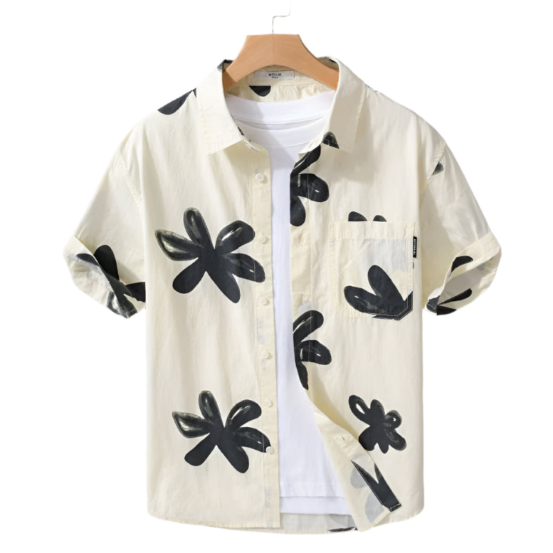 Chemise pour Homme en Coton et Lin de Style Été 0