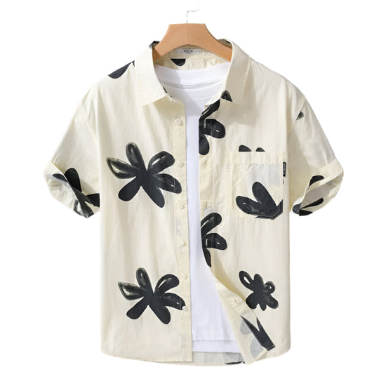 Chemise pour Homme en Coton et Lin de Style Été 0