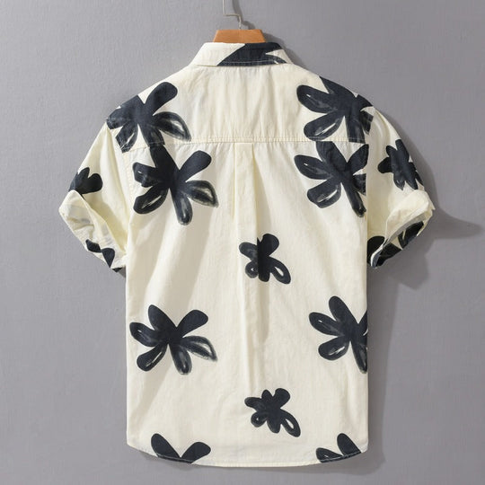 Chemise pour Homme en Coton et Lin de Style Été 1