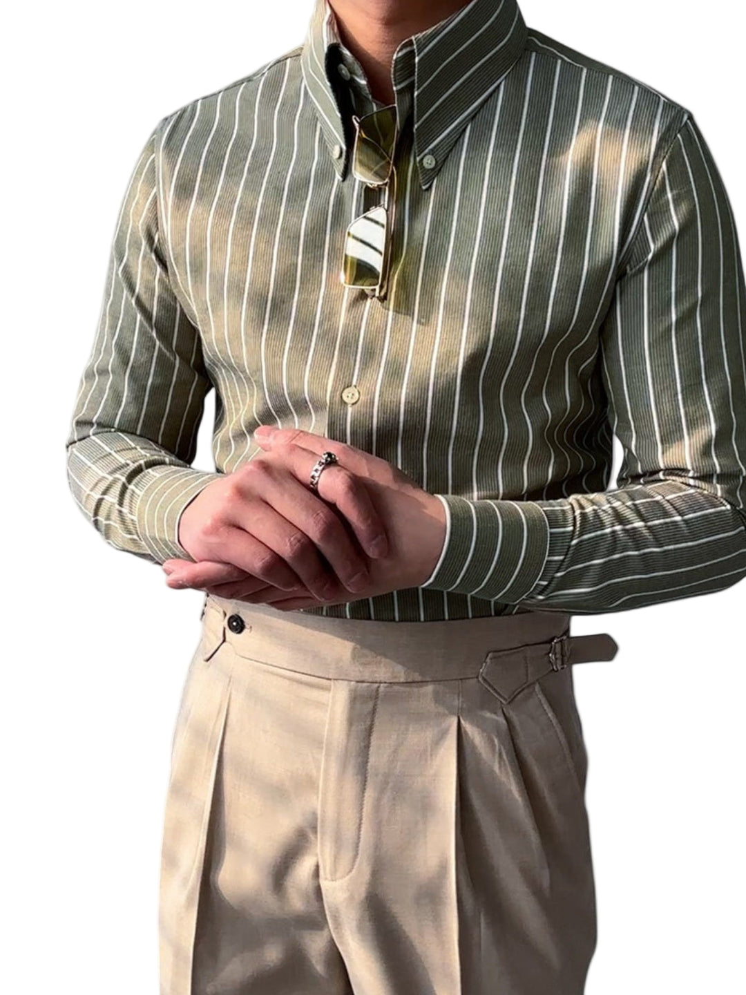 Chemise pour Hommes Design Rayé Ajustement Slim 0