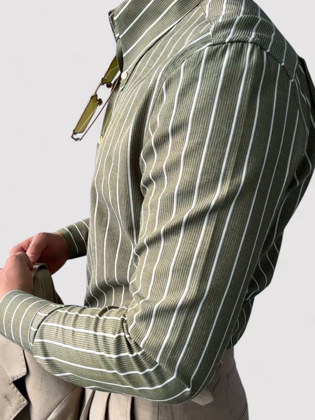 Chemise pour Hommes Design Rayé Ajustement Slim 2