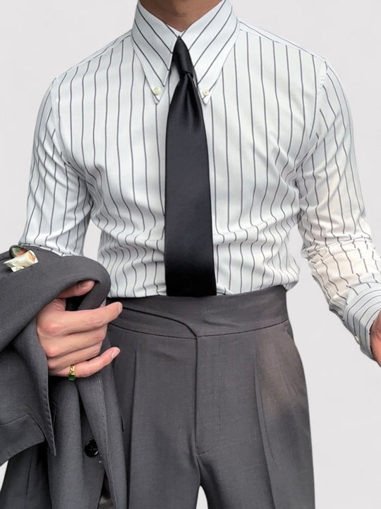 Chemise pour Hommes Design Rayé Ajustement Slim 6