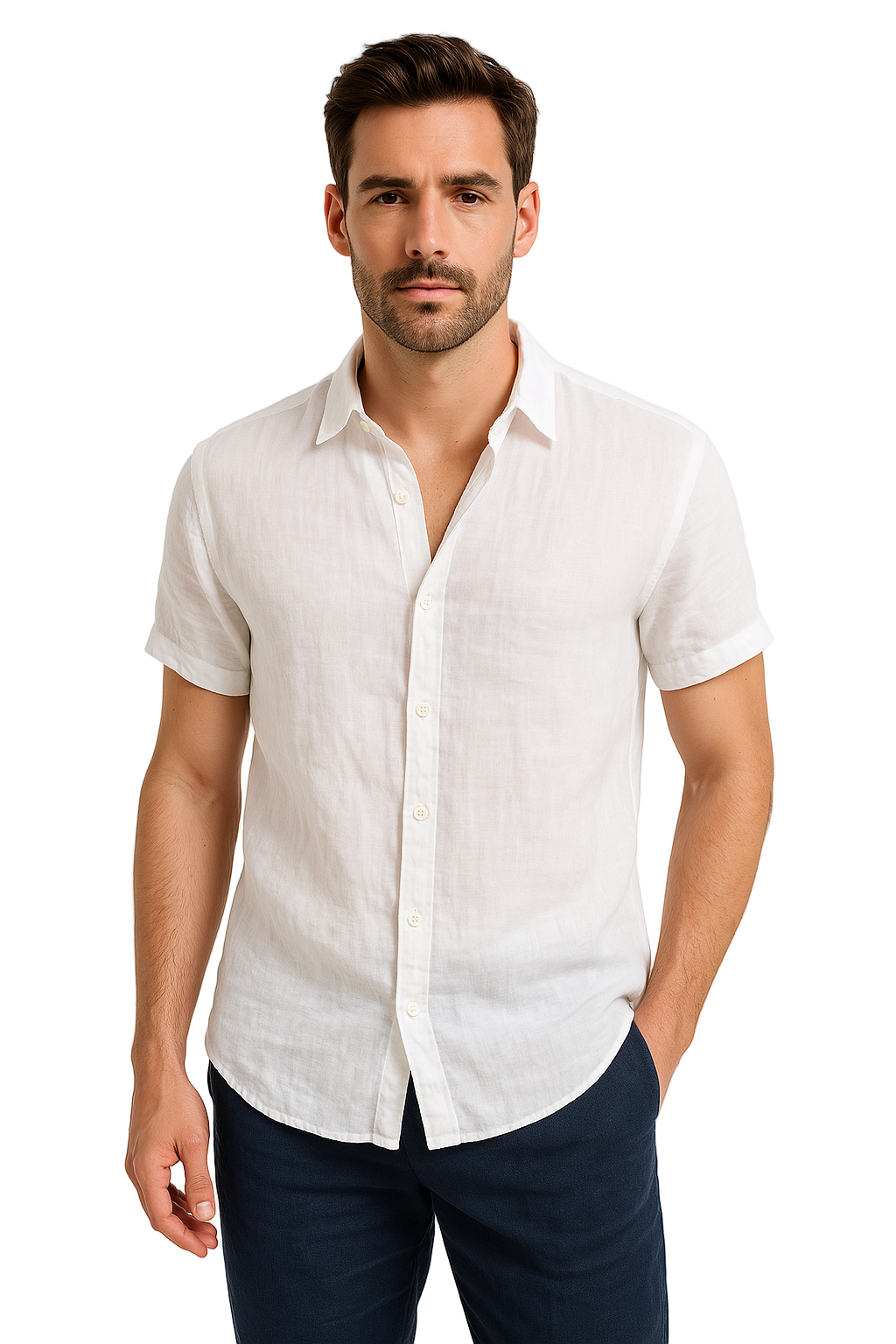 Chemise pour Hommes à Manches Courtes en Tissu Respirant 1