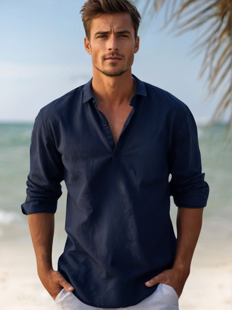 Chemise pour Hommes à Manches Longues Classique 1