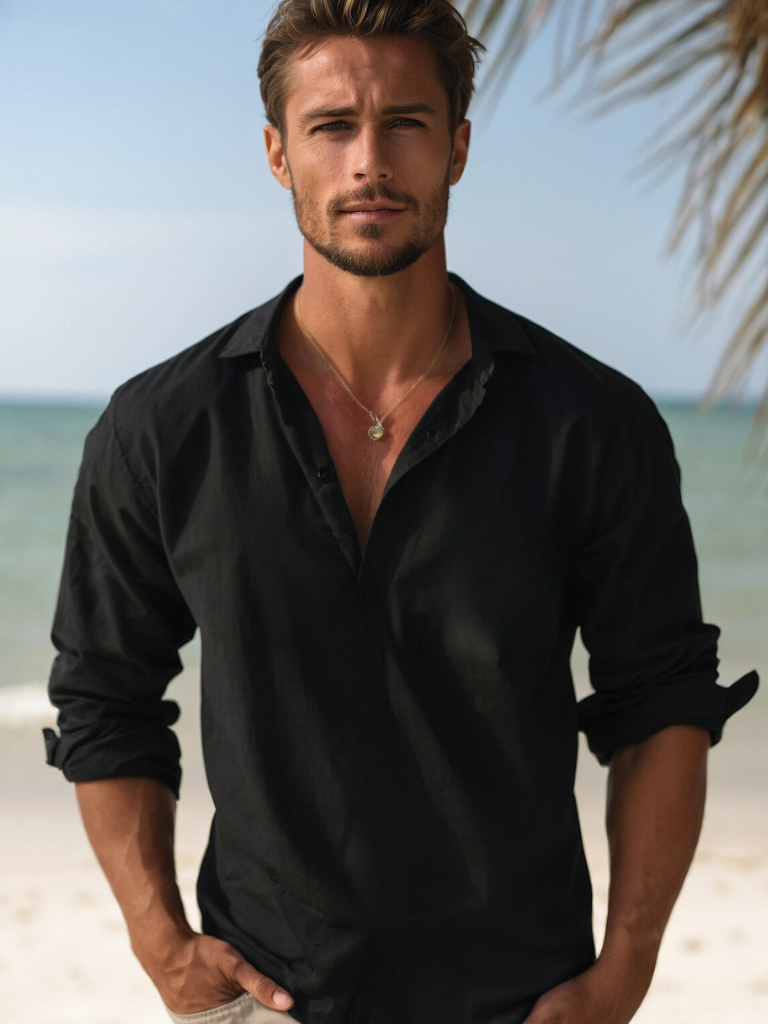 Chemise pour Hommes à Manches Longues Classique 2