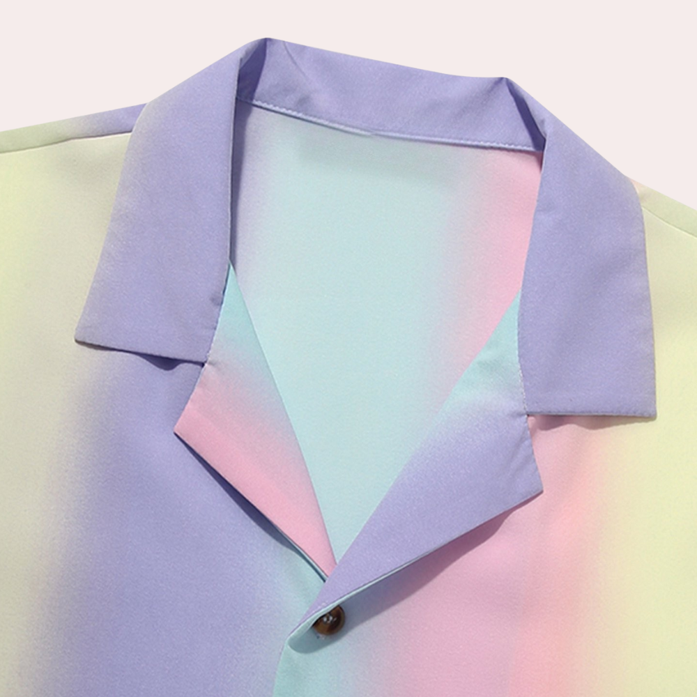 Chemise pour homme à rayures colorées 5