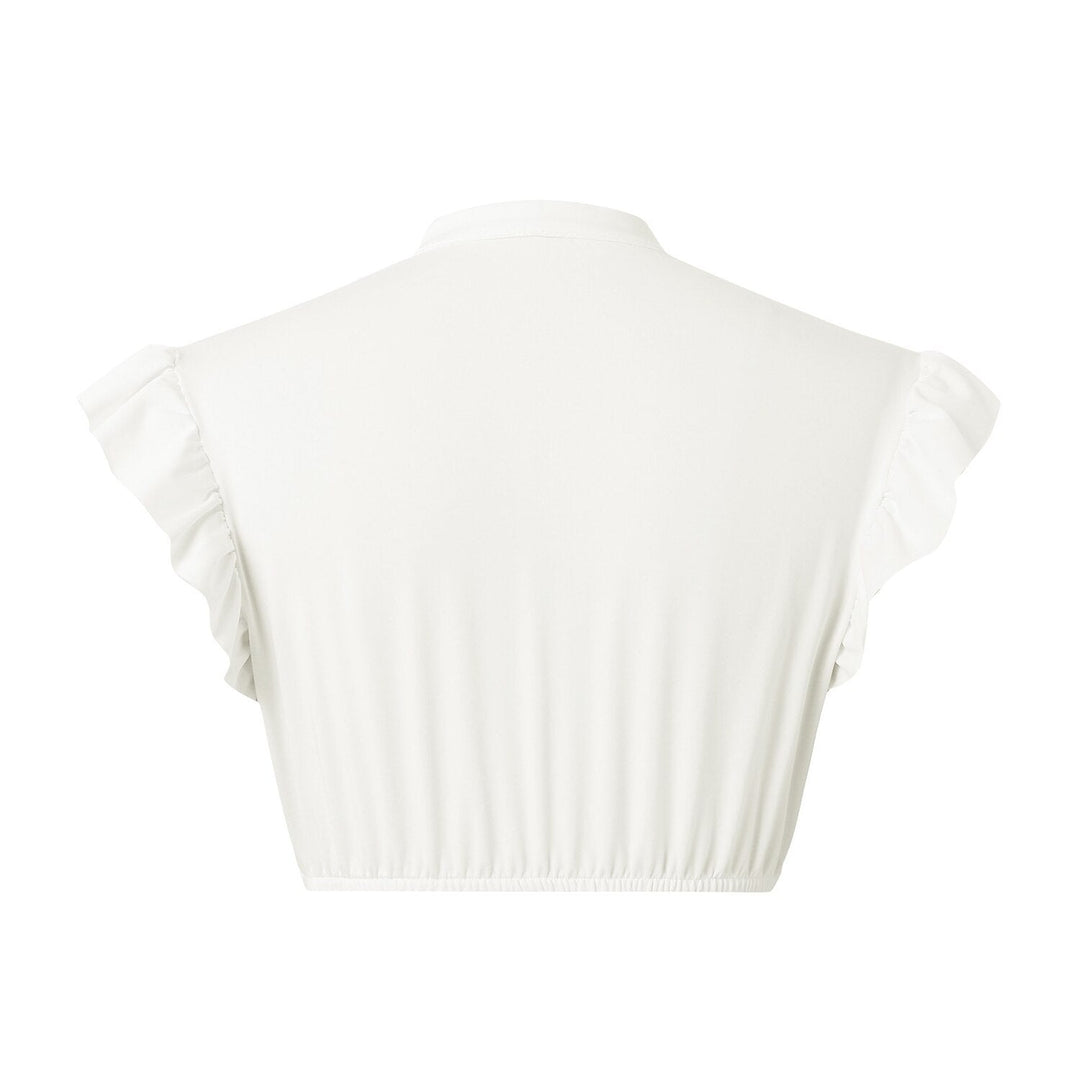 Chemisier Dirndl à manches volantées pour femmes 8