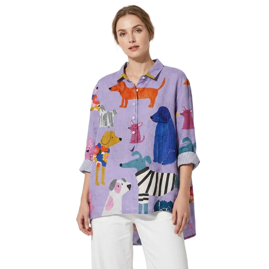 Chemisier Femme Imprimé Coloré Décontracté 1
