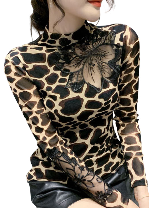 Chemisier Femme Imprimé Léopard Ajouré 0