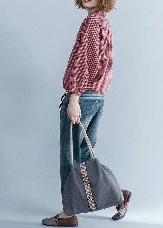 Chemisier Femme Tunique Longue à Carreaux 3