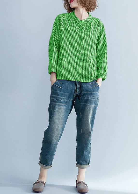 Chemisier Femme Tunique Longue à Carreaux 7