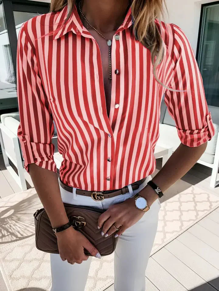 Chemisier Femme à Rayures Maritimes 1