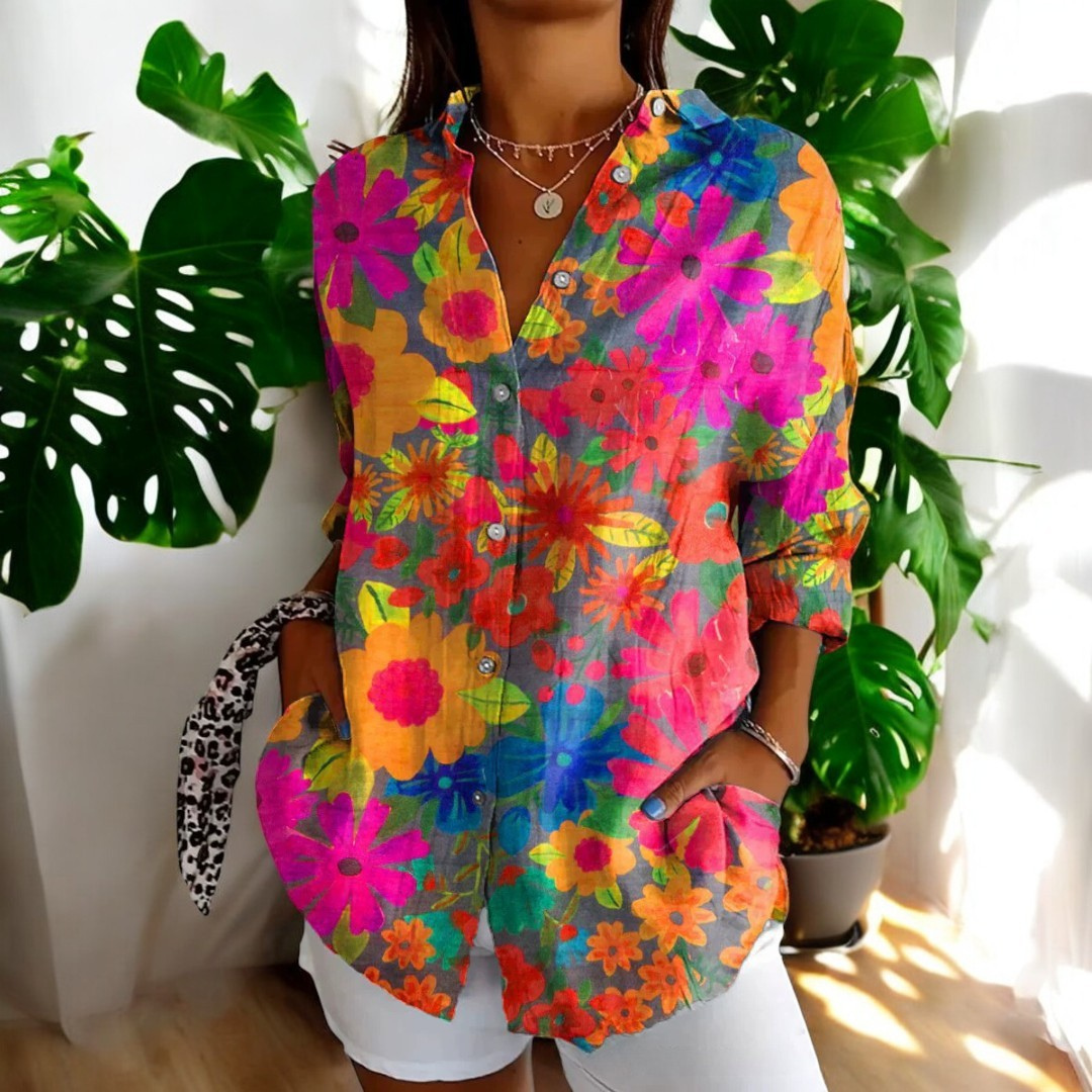 Chemisier Vintage Femme en Coton Élégant 11